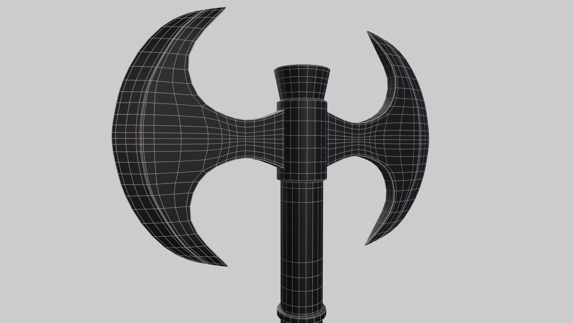 Double Warrior Axe Stylized 3D model Free low-poly 3D model_13