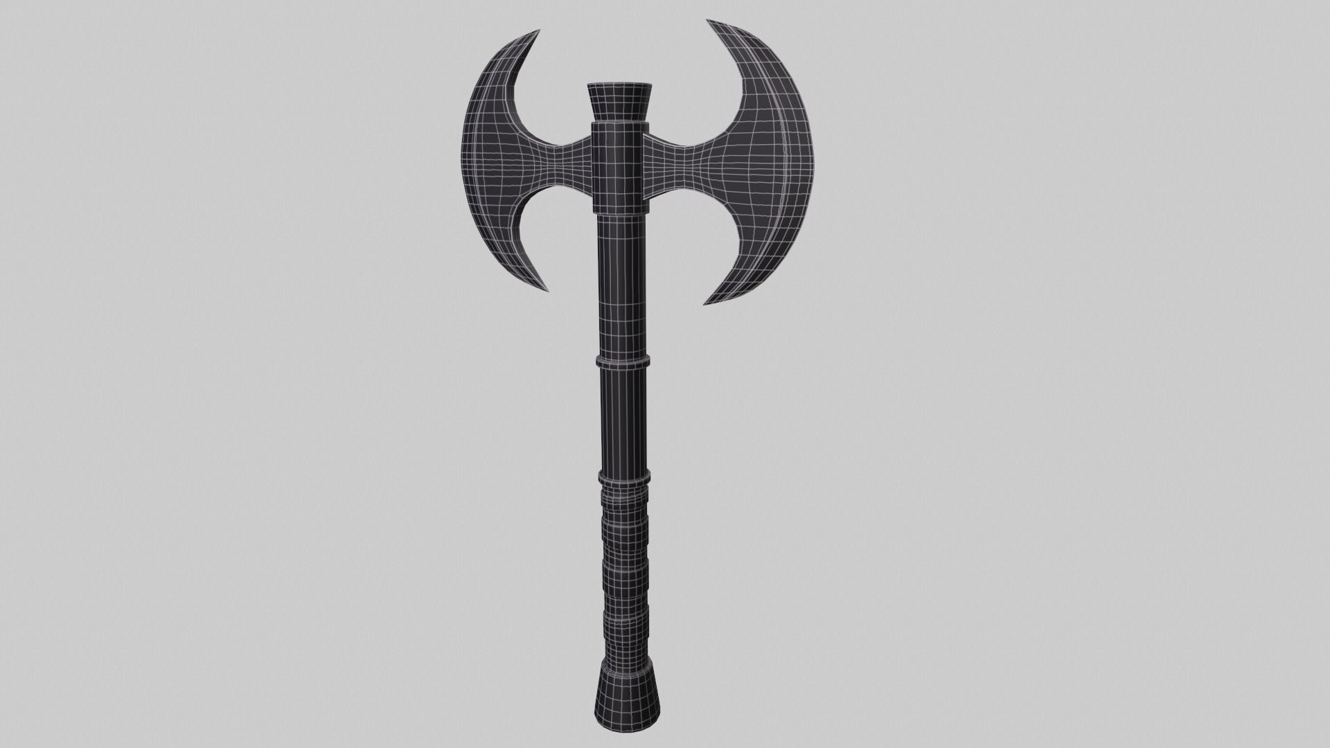Double Warrior Axe Stylized 3D model Free low-poly 3D model_10