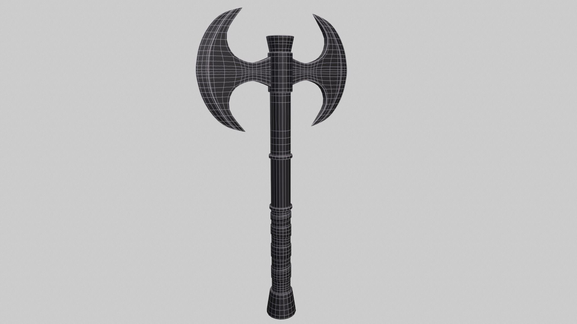 Double Warrior Axe Stylized 3D model Free low-poly 3D model_9