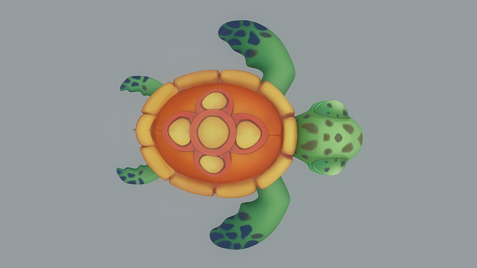 Cartoon Fish 6 Low-poly 3D model_2