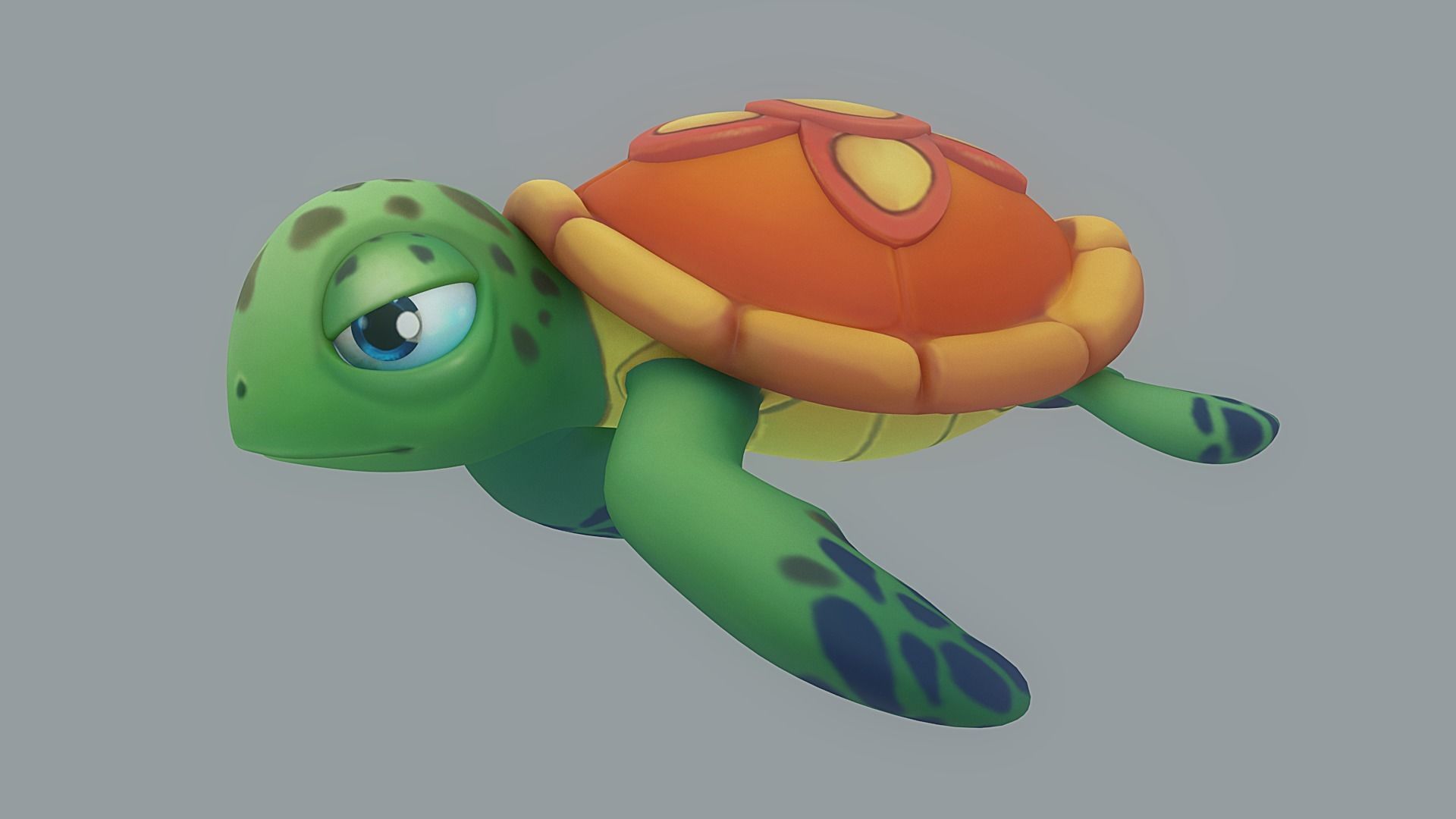 Cartoon Fish 6 Low-poly 3D model_4