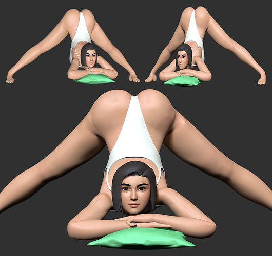 Girl With Bodysuits 3D print model