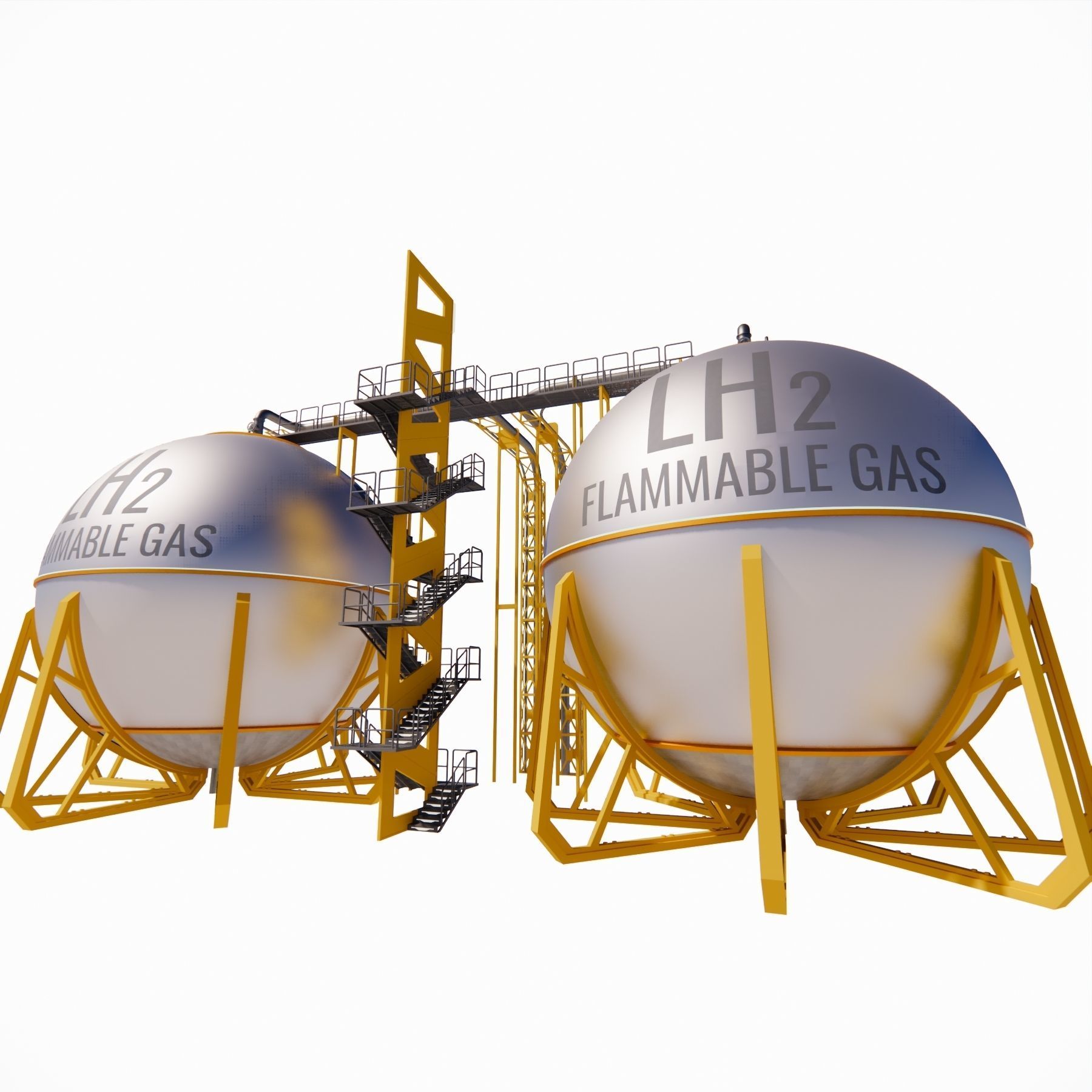 Sci-fi Spherical Tank 002 3D model_5