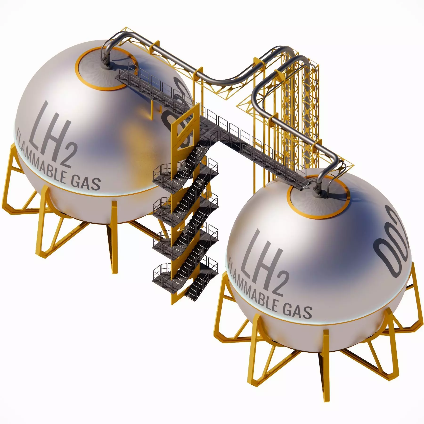 Sci-fi Spherical Tank 002 3D model_0