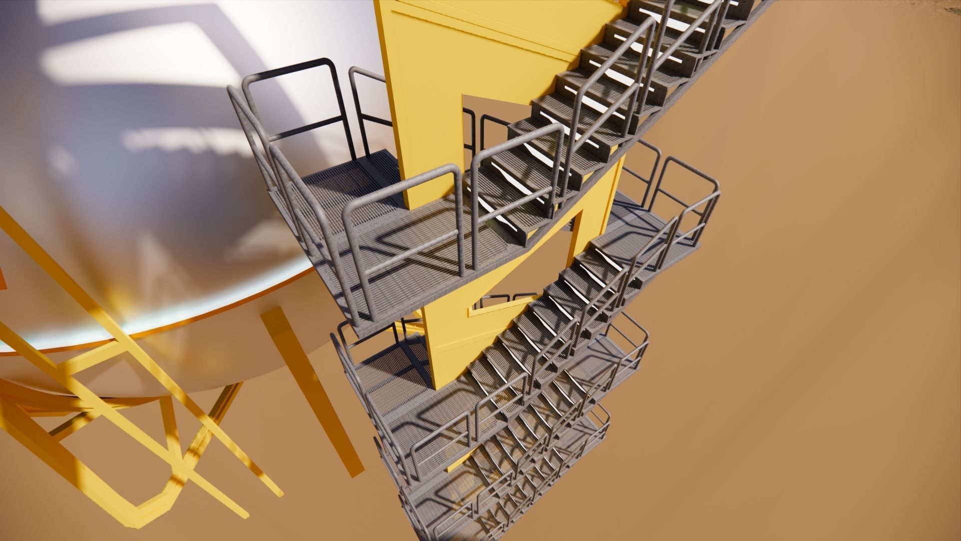 Sci-fi Spherical Tank 002 3D model_4