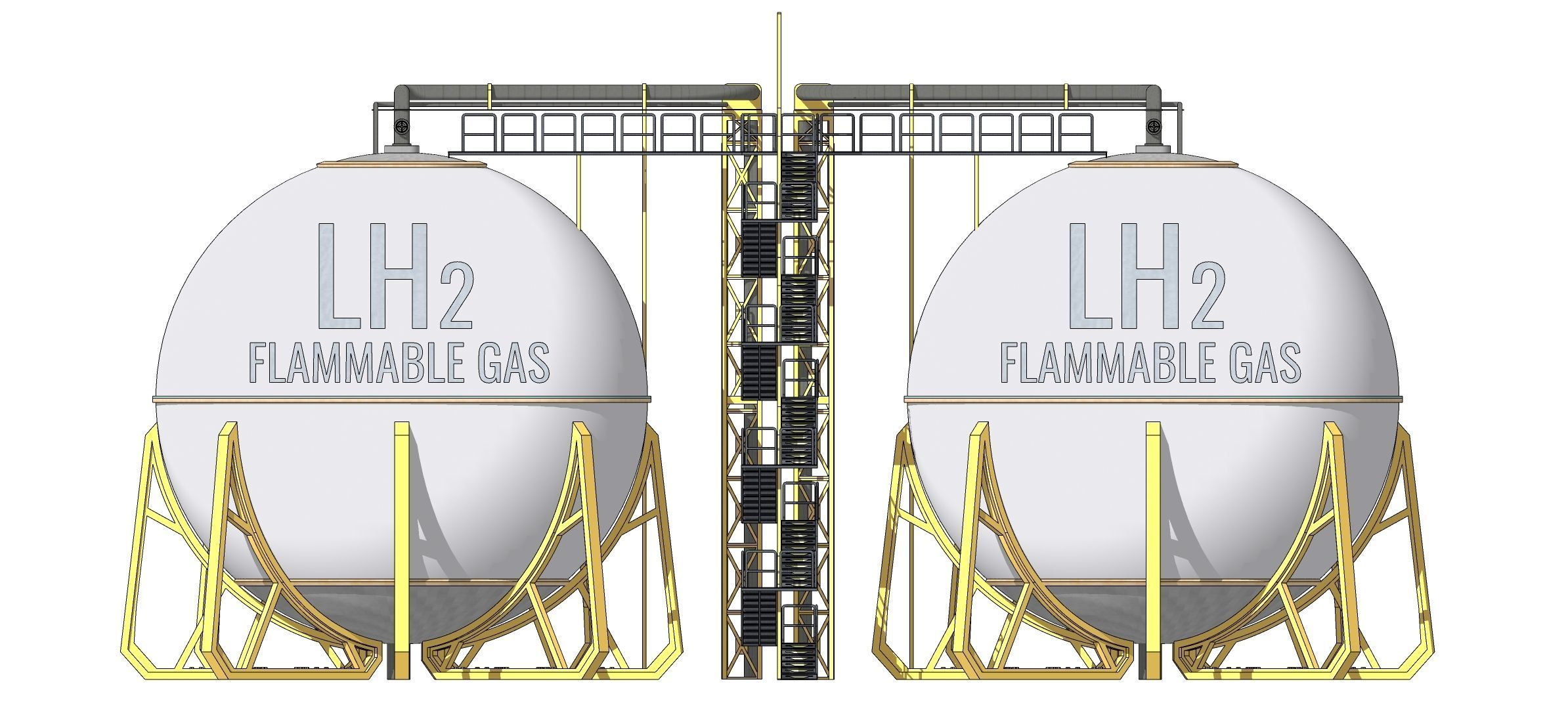 Sci-fi Spherical Tank 002 3D model_3