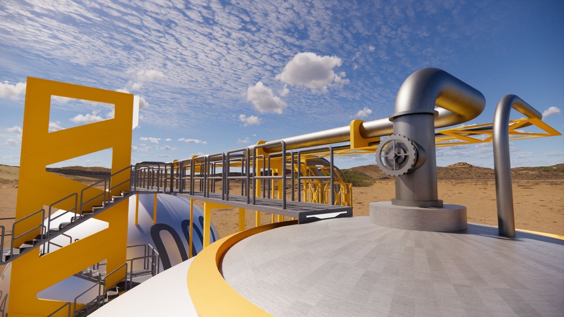 Sci-fi Spherical Tank 002 3D model_6