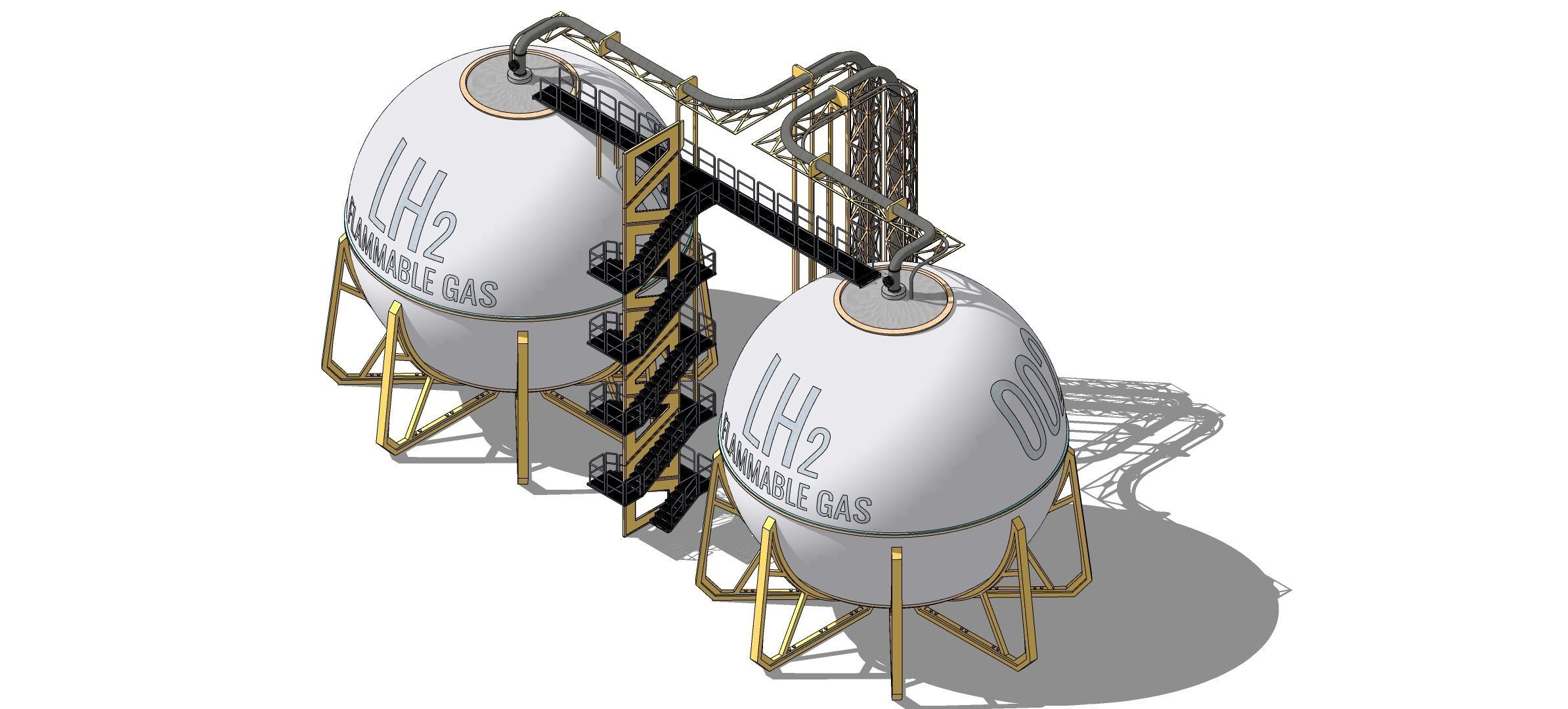 Sci-fi Spherical Tank 002 3D model_16