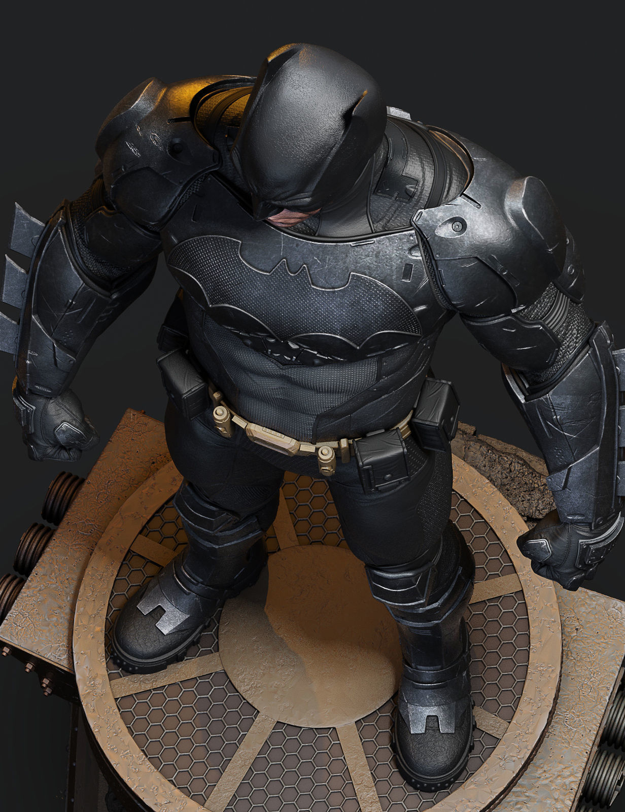 Batman statue 3D print model_7