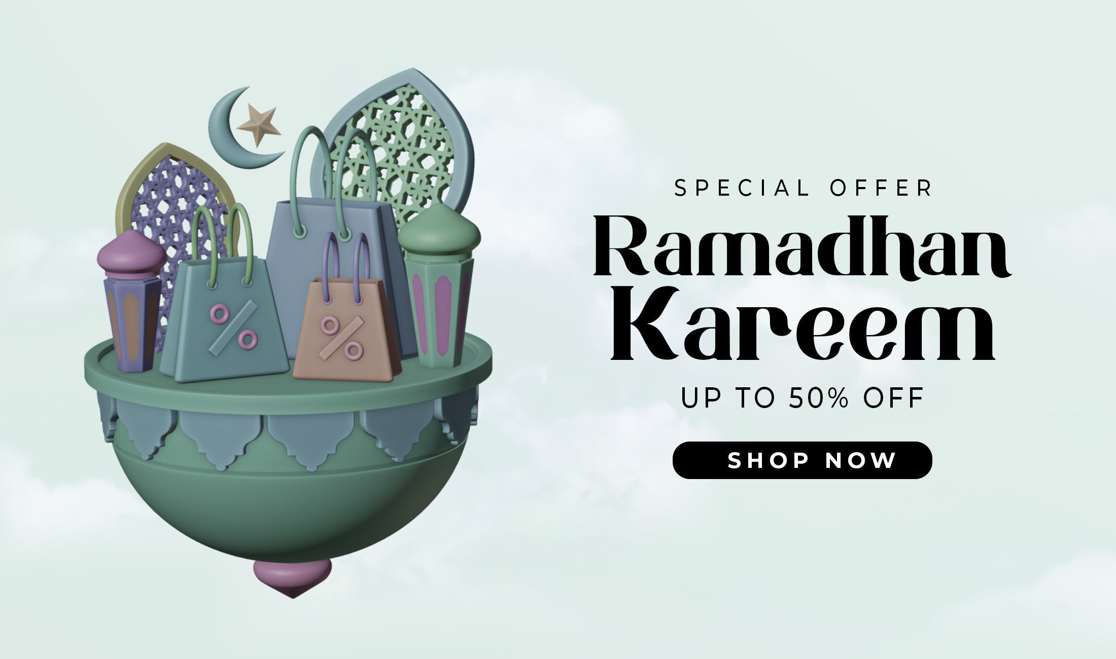 Ramadhan Sale Podium Low-poly 3D model_3