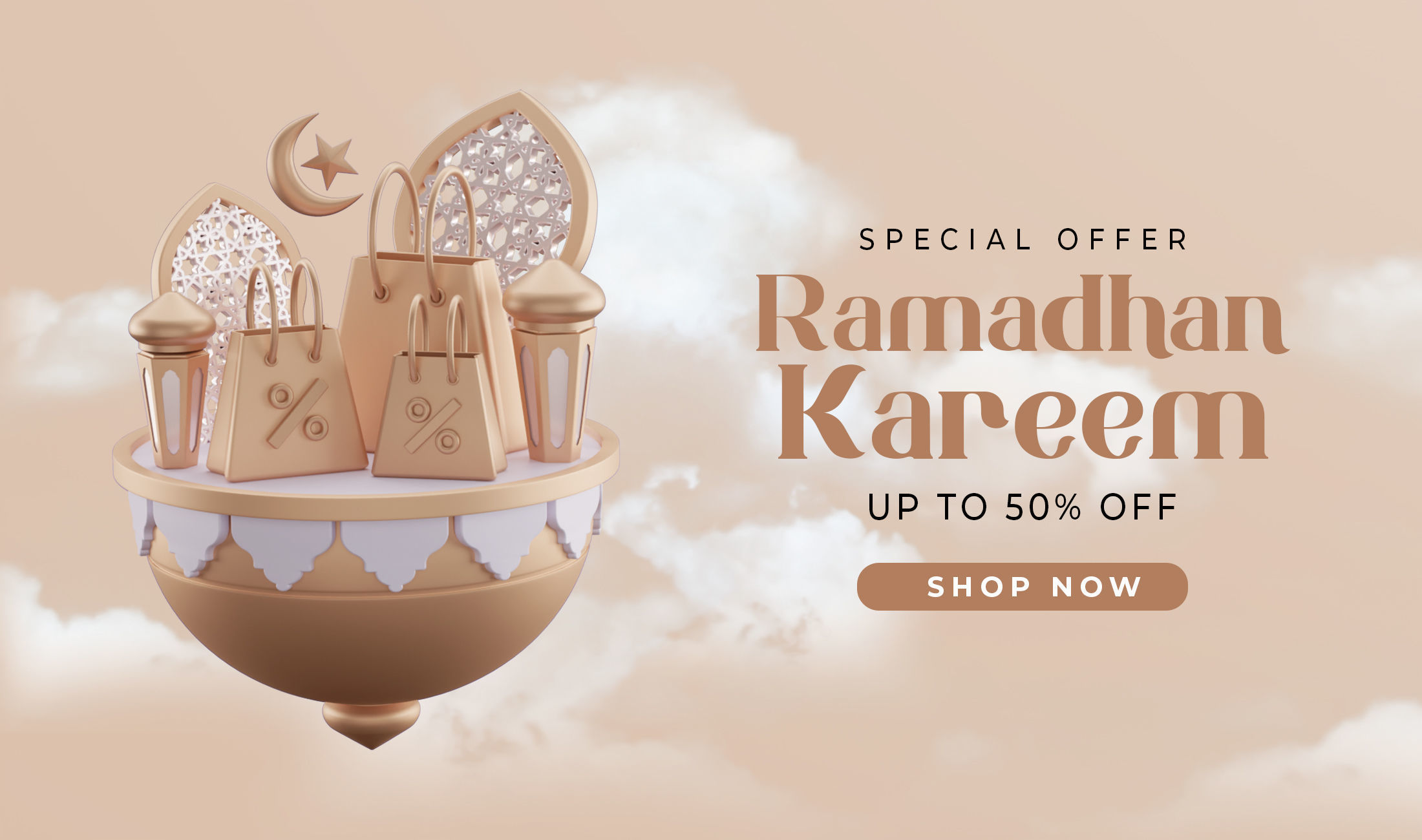 Ramadhan Sale Podium Low-poly 3D model_1
