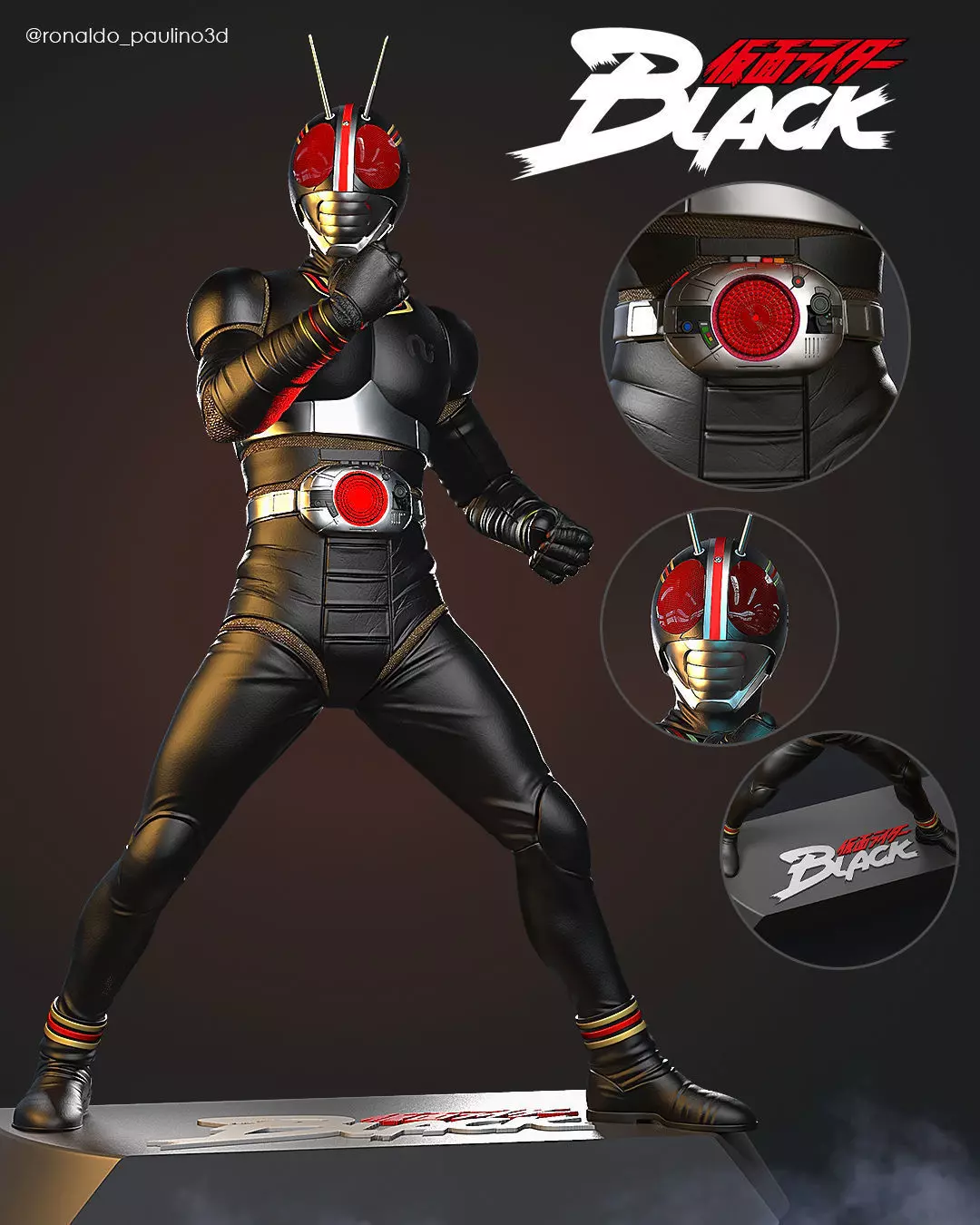 Kamen rider black 3D print model