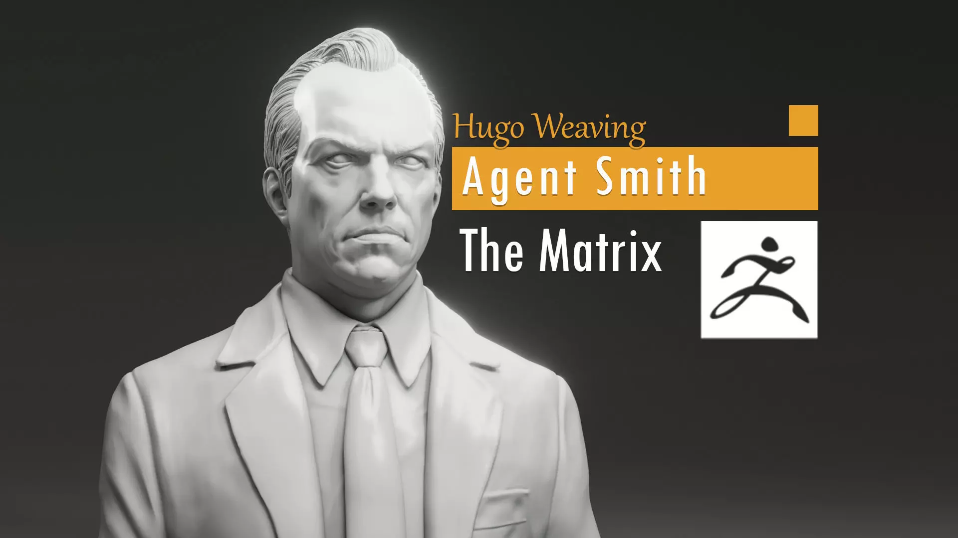 Hugo Weaving - Agent Smith - The Matrix 3D print model_0