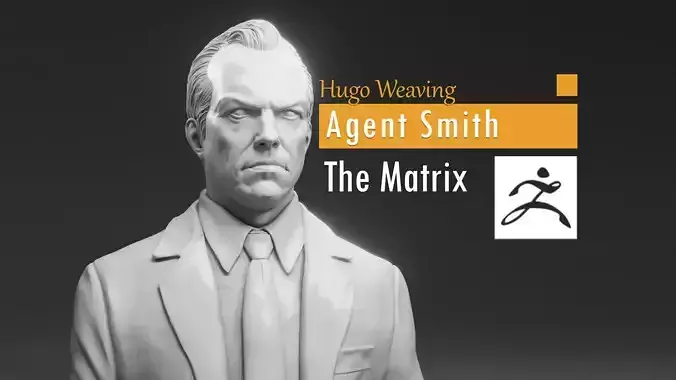 Hugo Weaving - Agent Smith - The Matrix 3D print model