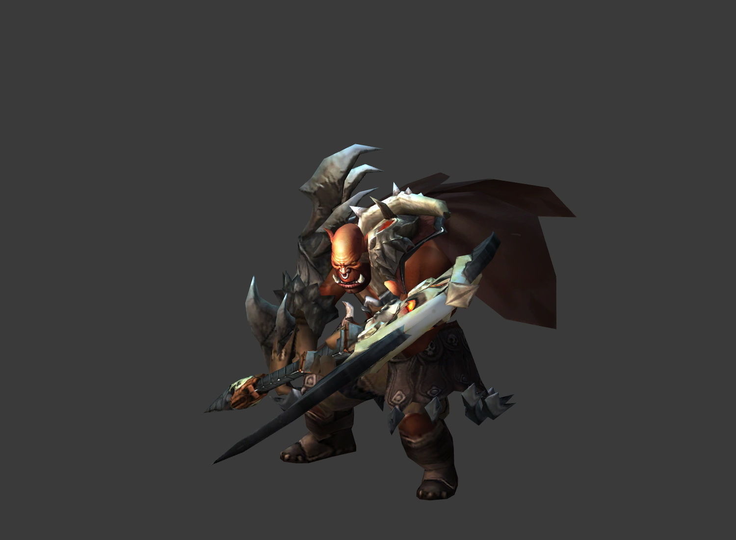 Fantasy Chess RPG Character - Azog Low-poly 3D model_6