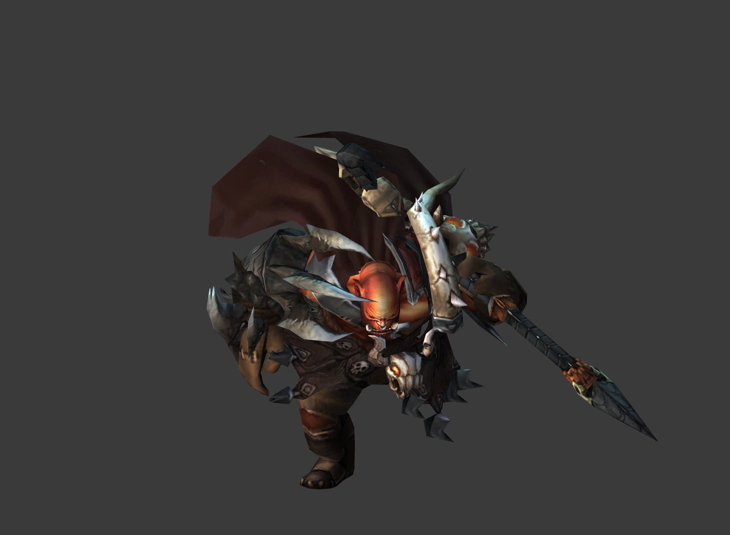 Fantasy Chess RPG Character - Azog Low-poly 3D model_2