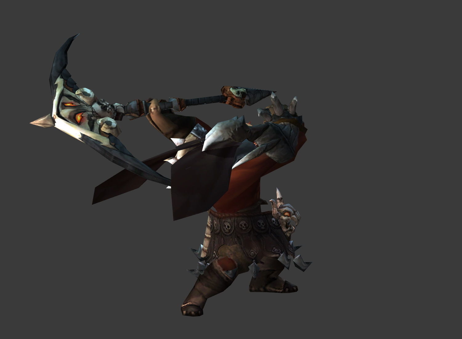 Fantasy Chess RPG Character - Azog Low-poly 3D model_7