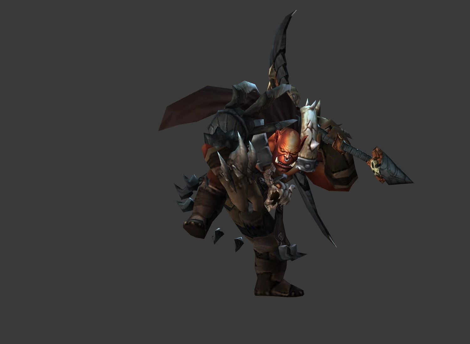 Fantasy Chess RPG Character - Azog Low-poly 3D model_5