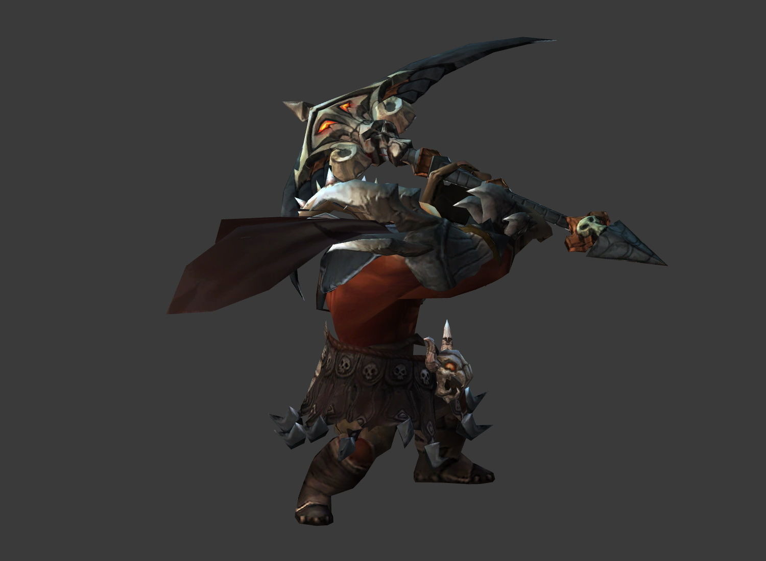 Fantasy Chess RPG Character - Azog Low-poly 3D model_3