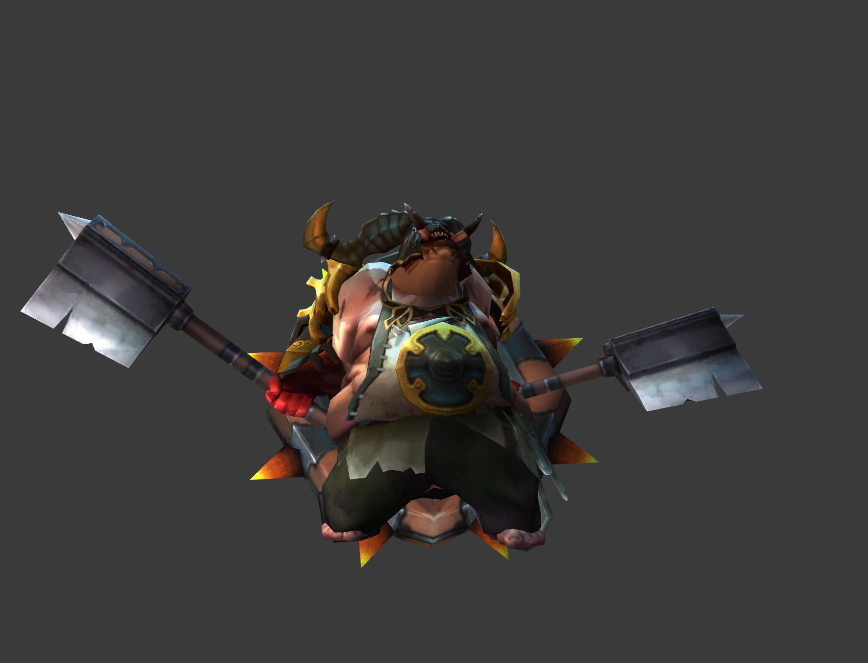 Fantasy Chess RPG Character - Butcher Low-poly 3D model_4