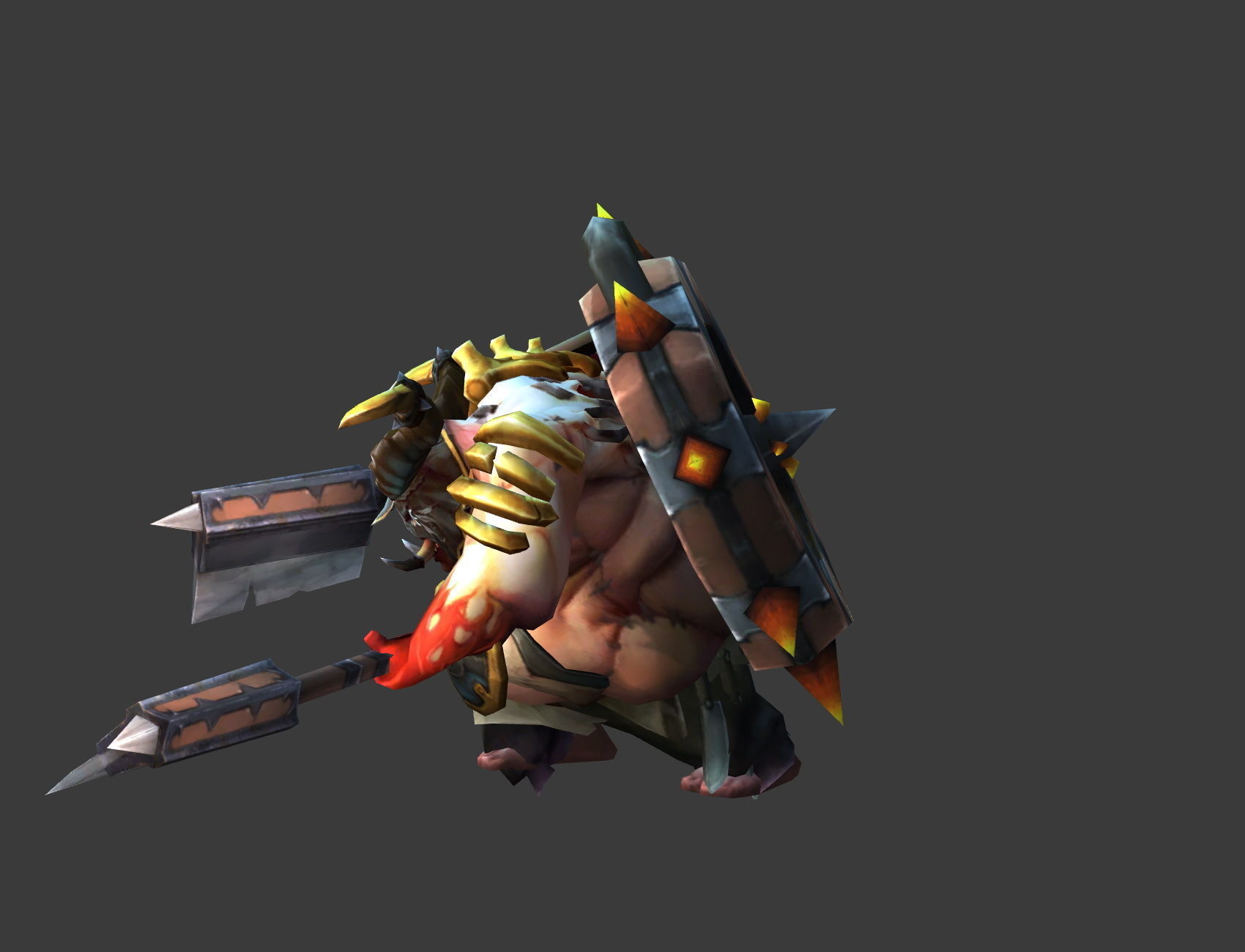 Fantasy Chess RPG Character - Butcher Low-poly 3D model_3