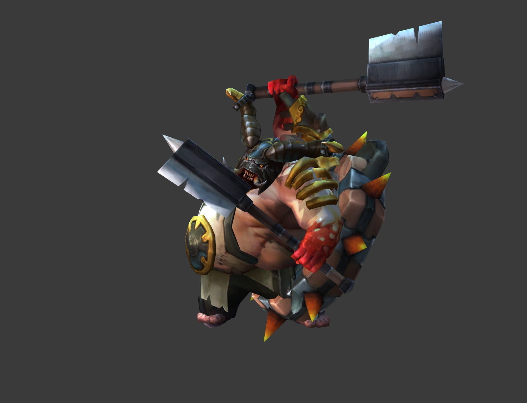 Fantasy Chess RPG Character - Butcher Low-poly 3D model_5