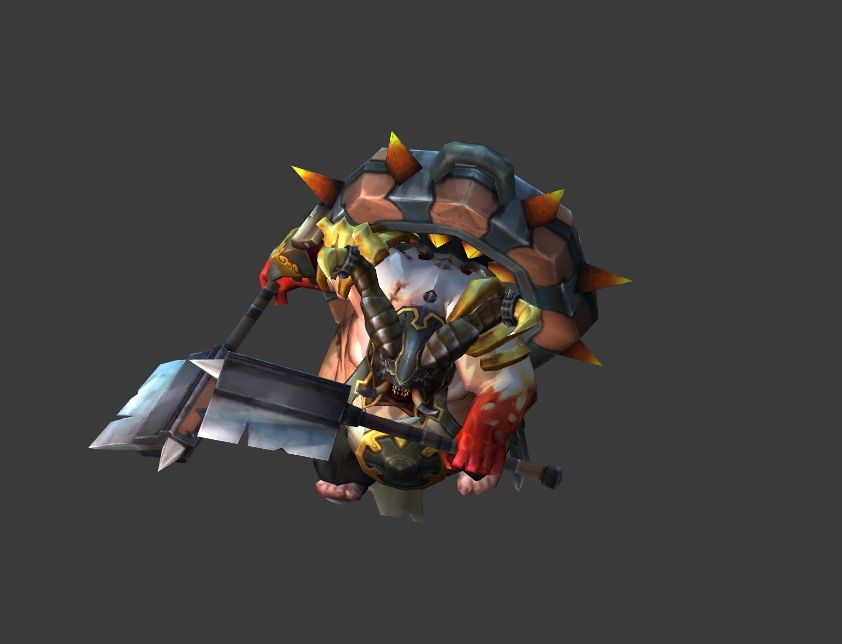 Fantasy Chess RPG Character - Butcher Low-poly 3D model_2