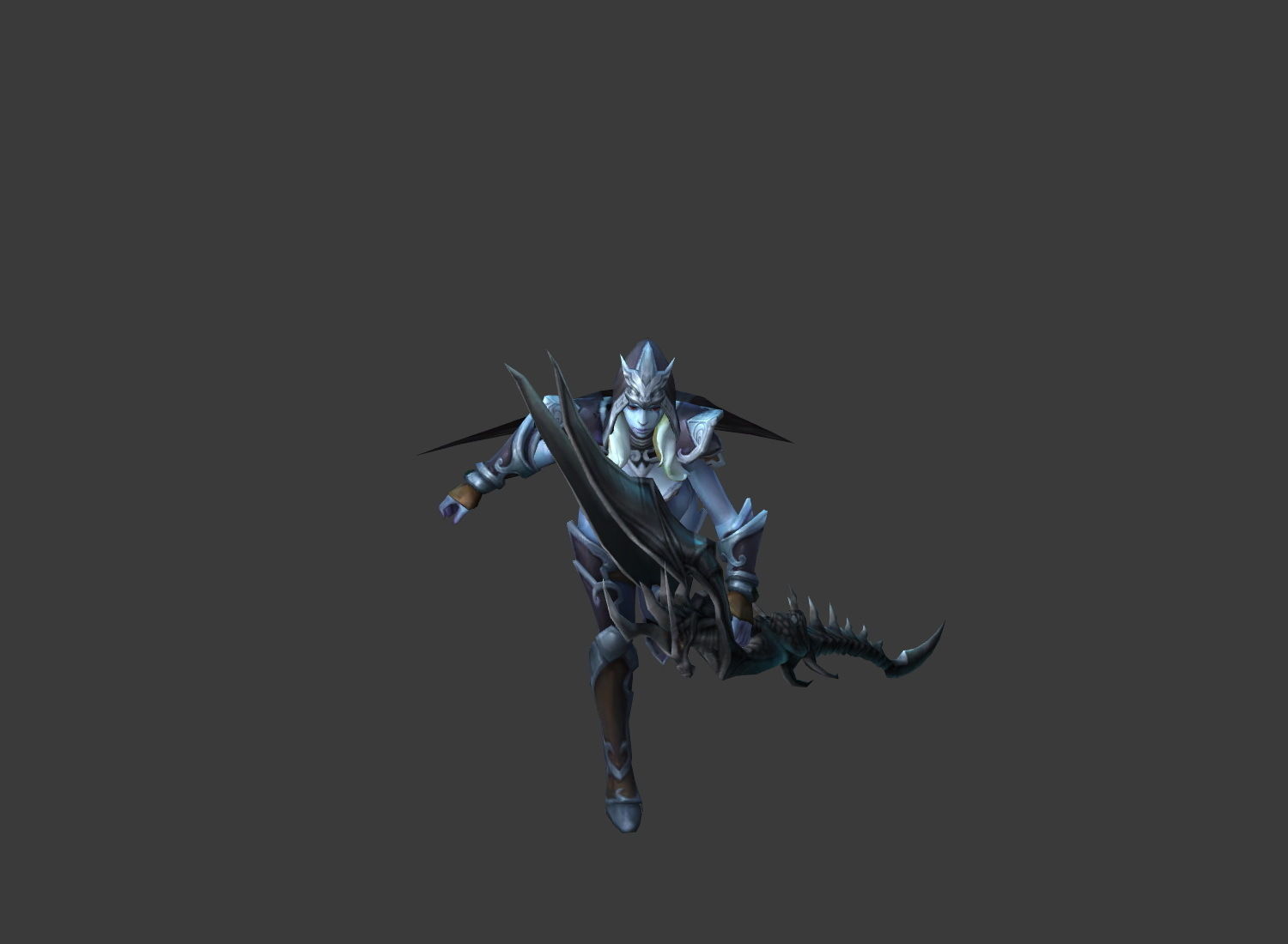 Fantasy Chess RPG Character - Dark Archer Low-poly 3D model_2