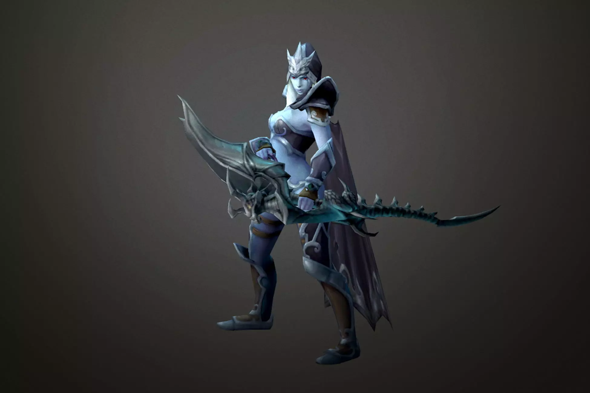 Fantasy Chess RPG Character - Dark Archer Low-poly 3D model_0