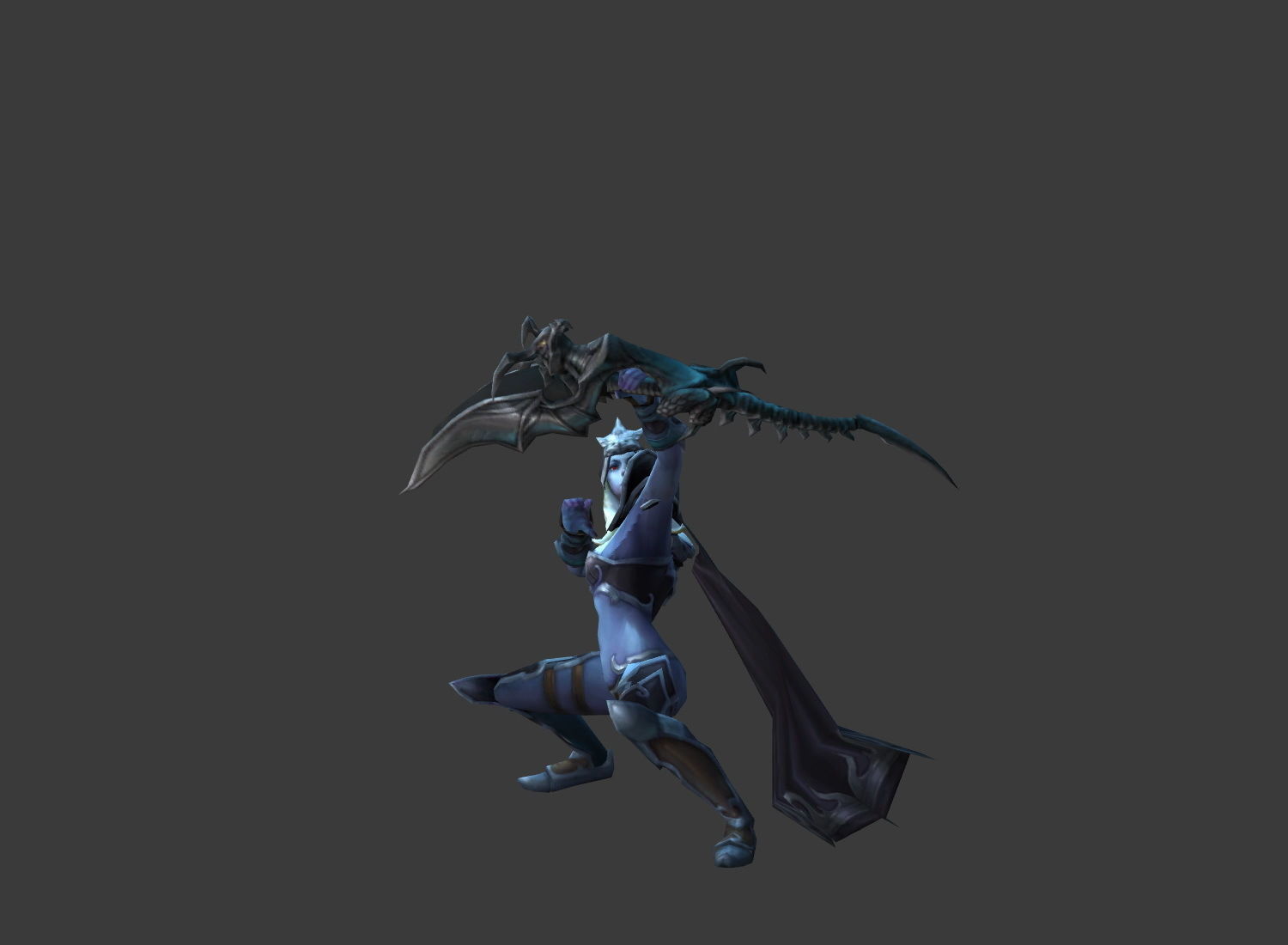 Fantasy Chess RPG Character - Dark Archer Low-poly 3D model_5