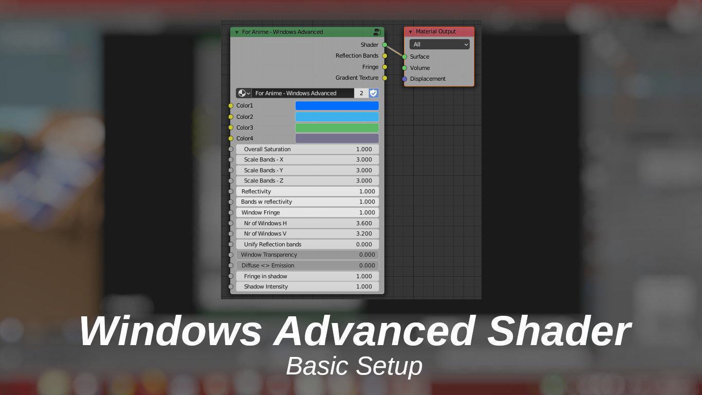 For Anime in Blender - Window Shaders - Eevee and Cycles 3D model_2