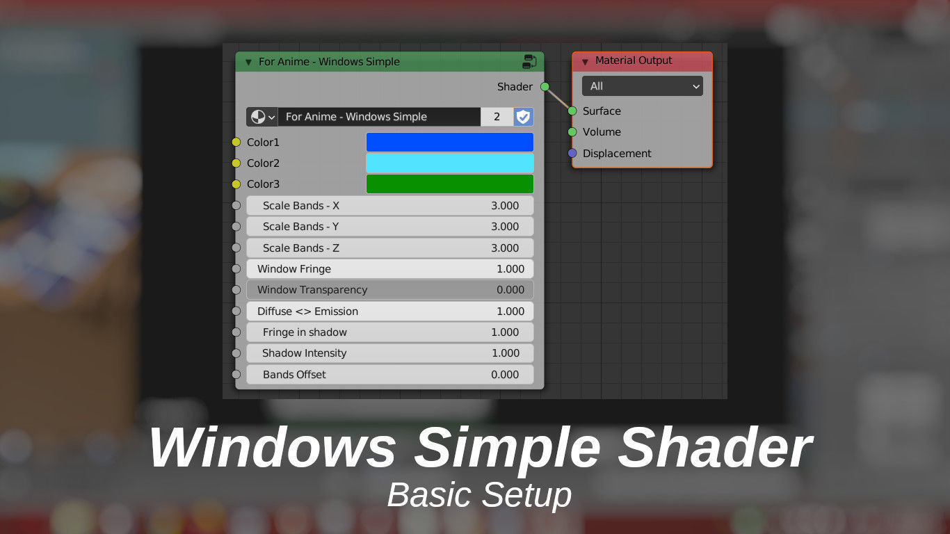 For Anime in Blender - Window Shaders - Eevee and Cycles 3D model_3