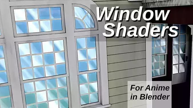 For Anime in Blender - Window Shaders - Eevee and Cycles 3D model