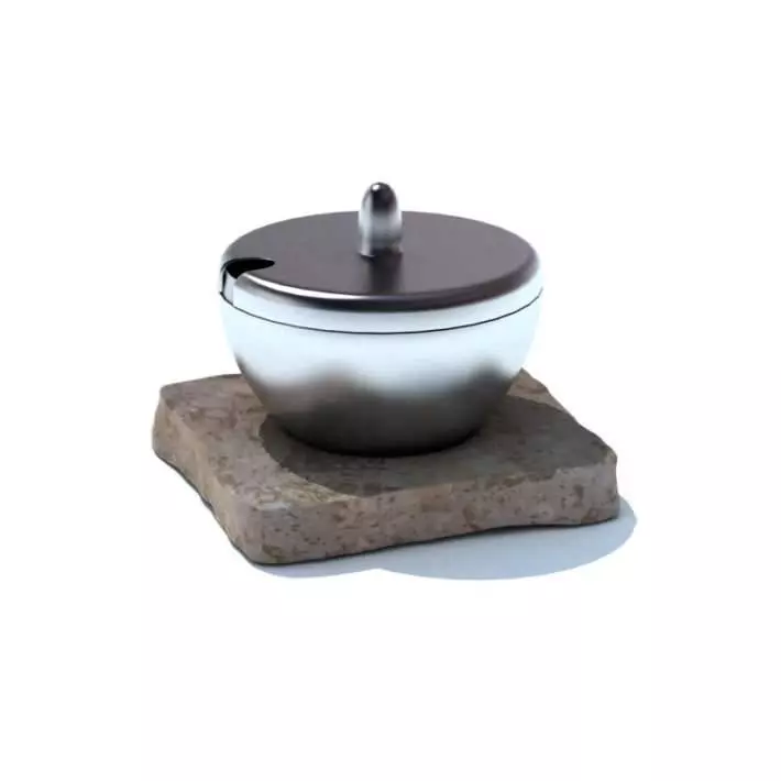 Metal Pot With Lid 3D model