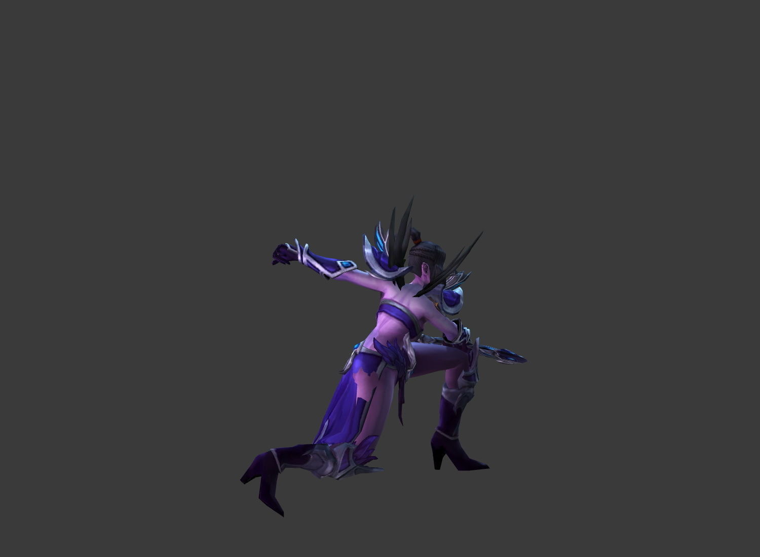 Fantasy Chess RPG Character - Durga Low-poly 3D model_3