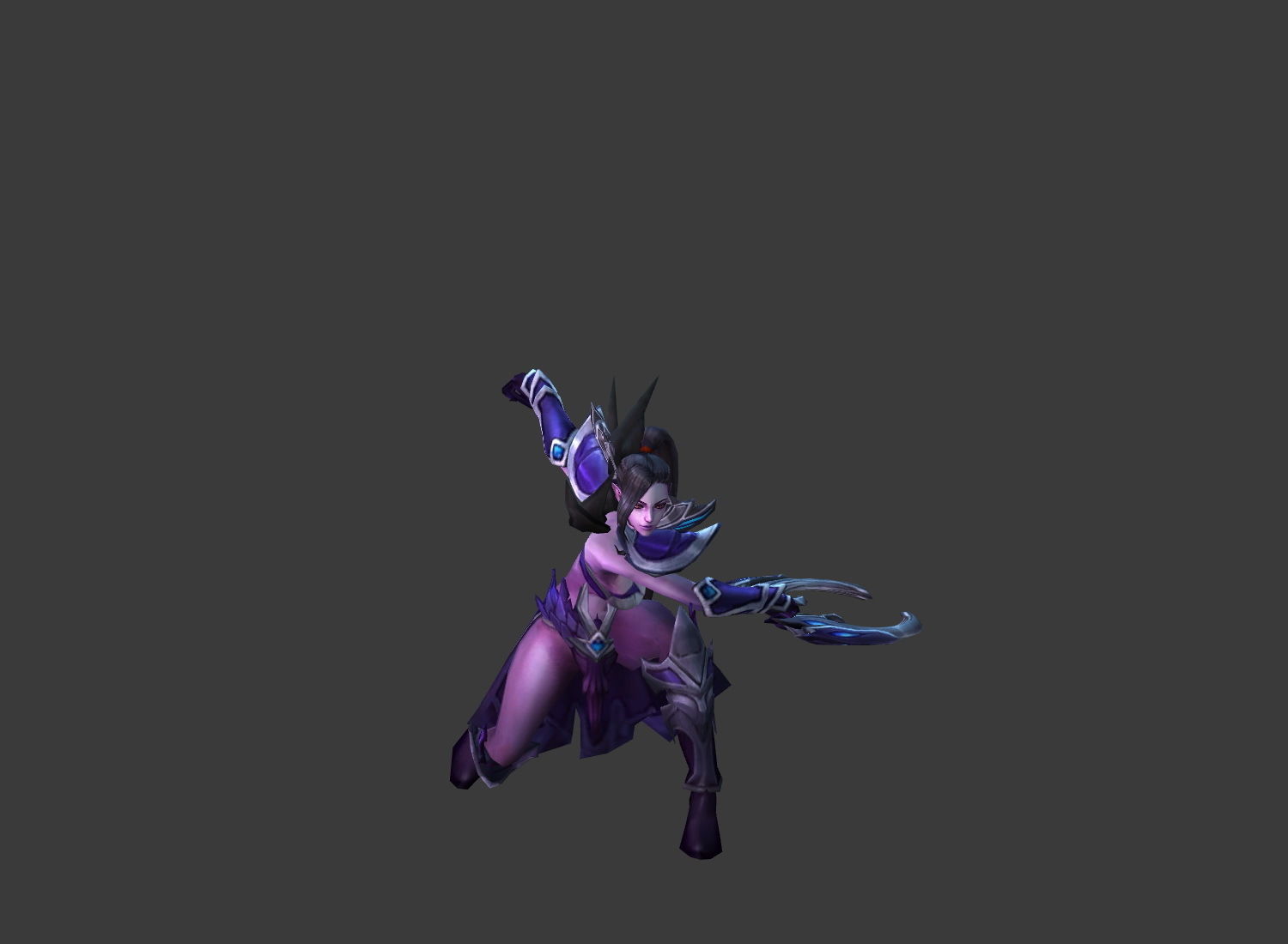 Fantasy Chess RPG Character - Durga Low-poly 3D model_4