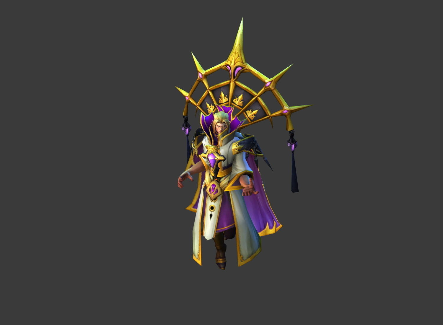 Fantasy Chess RPG Character - Eldin Low-poly 3D model_2