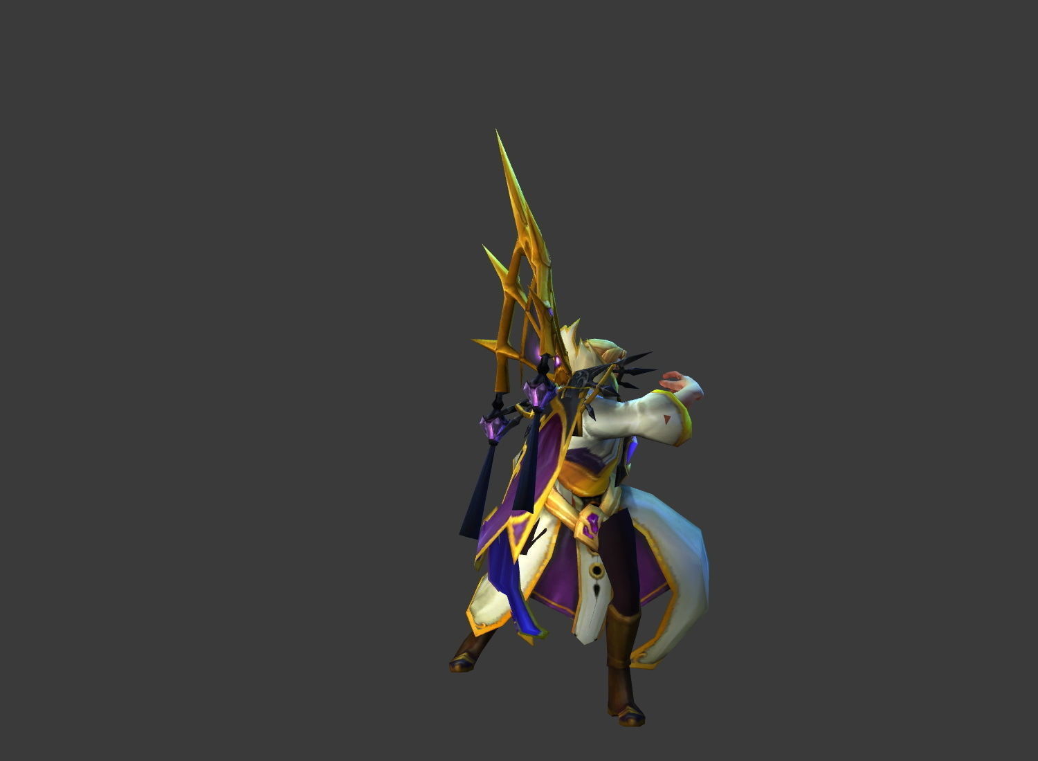 Fantasy Chess RPG Character - Eldin Low-poly 3D model_5