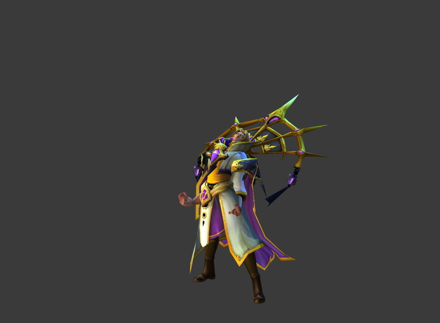 Fantasy Chess RPG Character - Eldin Low-poly 3D model_7