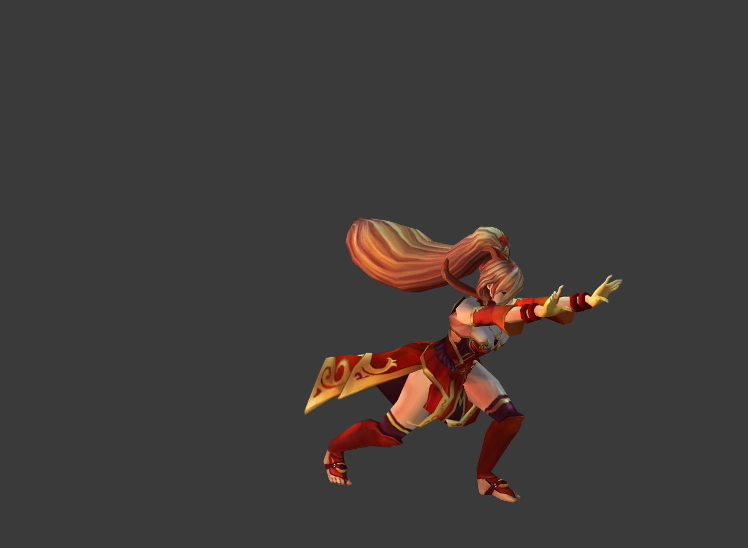 Fantasy Chess RPG Character - Fire Bird Low-poly 3D model_6