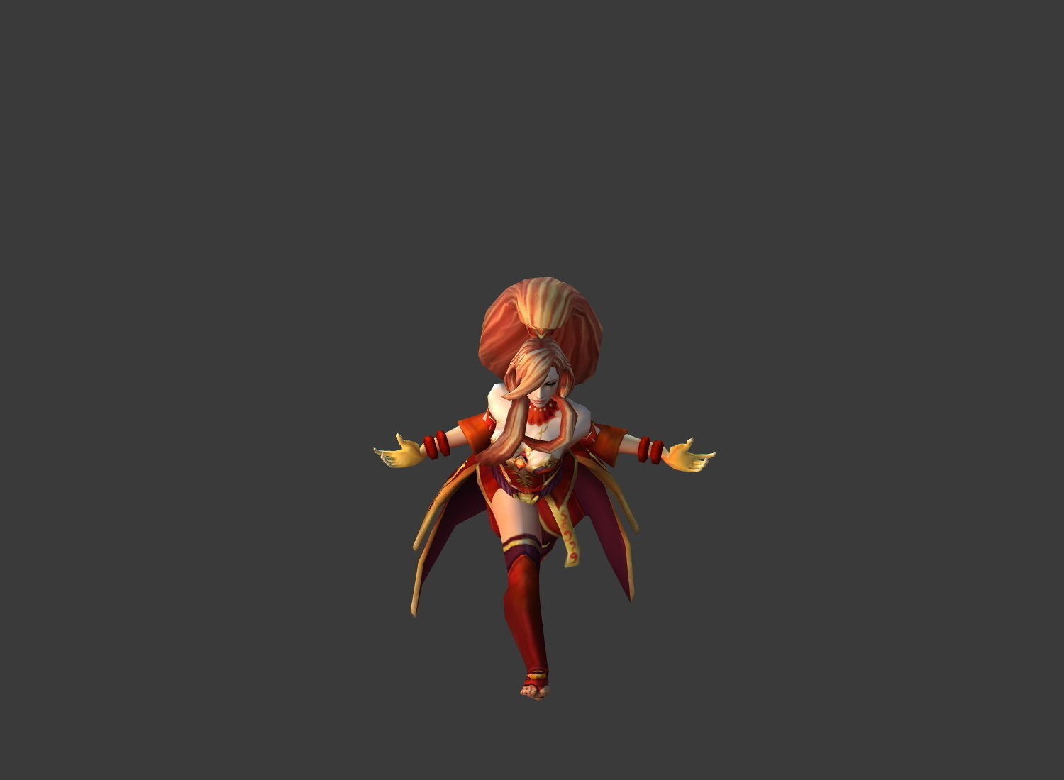 Fantasy Chess RPG Character - Fire Bird Low-poly 3D model_3