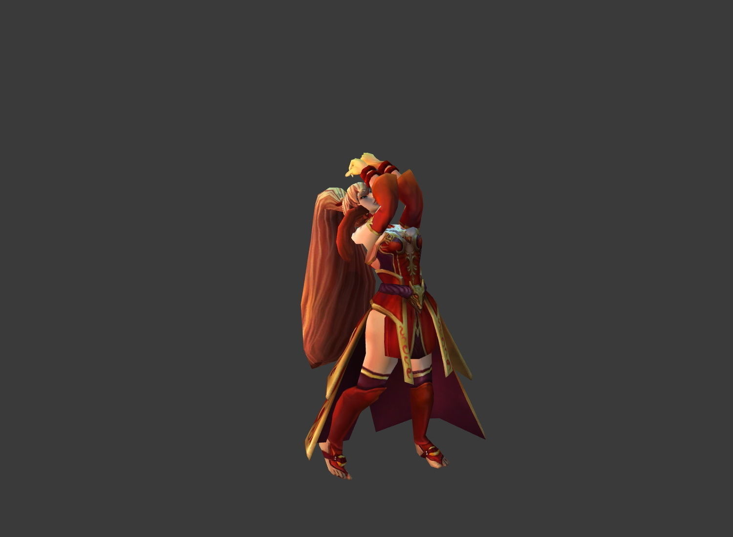 Fantasy Chess RPG Character - Fire Bird Low-poly 3D model_7