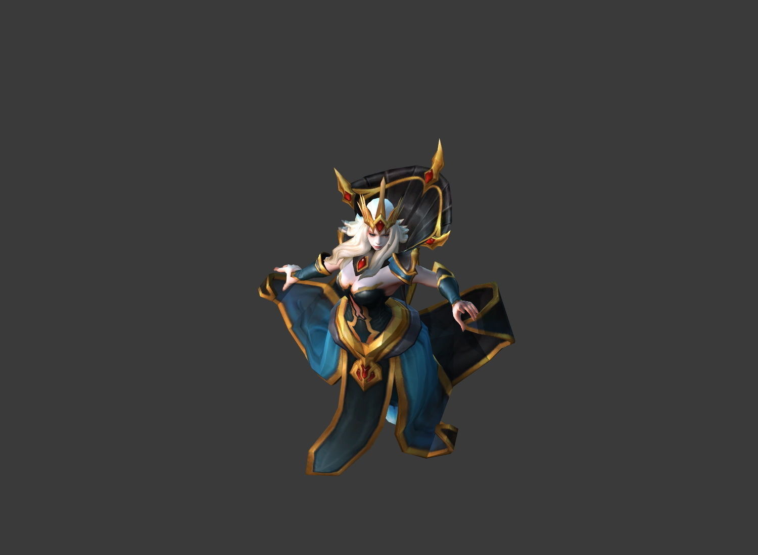 Fantasy Chess RPG Character - Frozen Wind Low-poly 3D model_2