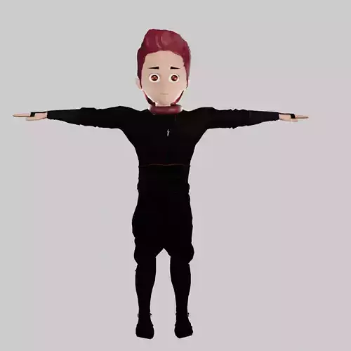 Alex 3D Kid Boy Anime  Character for Games and 3D Animation 3D model