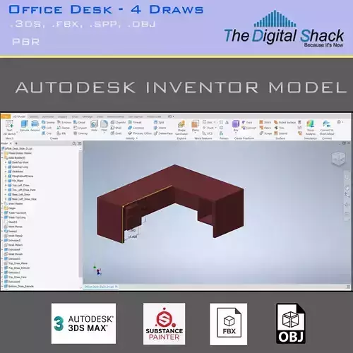 Office Desk - 4 Draws