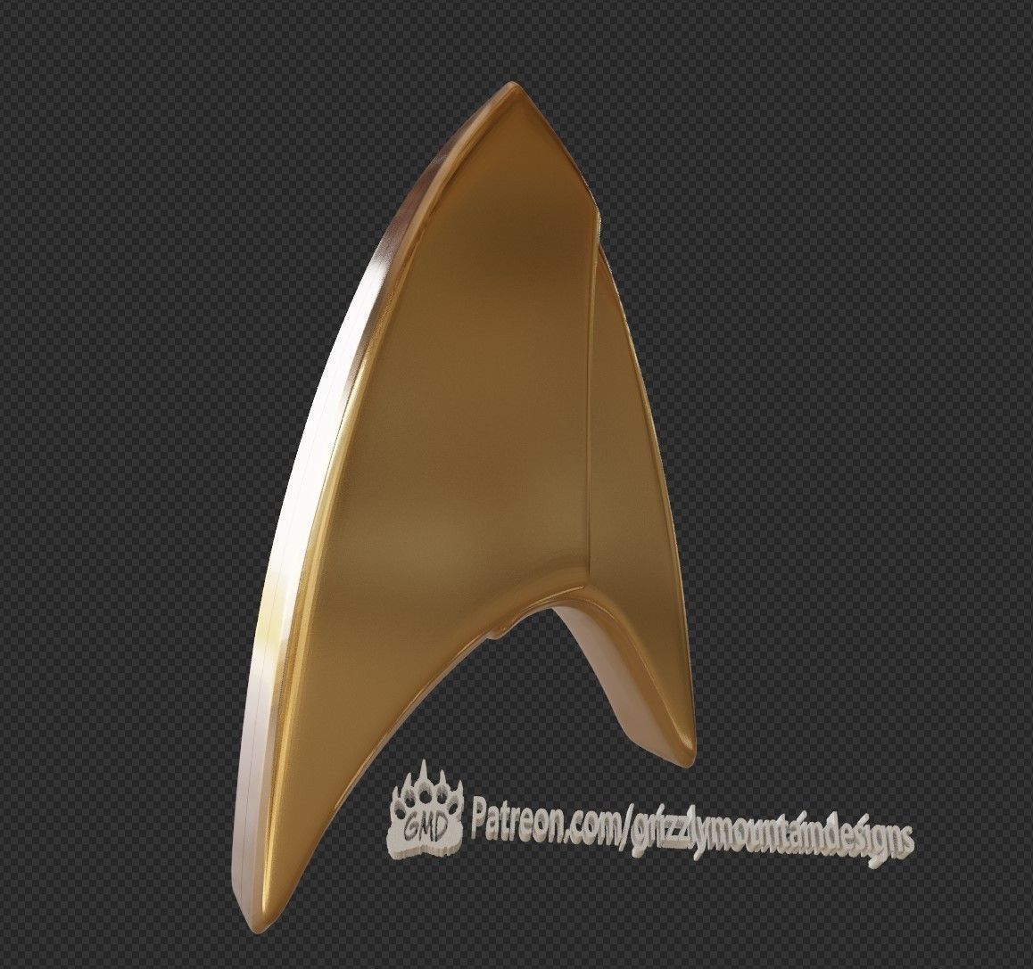 Star Trek Discovery Communication Badges and fridge magnets 3D print model_7