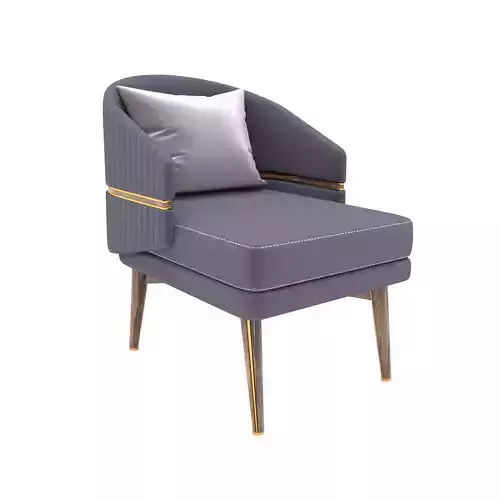 Armchair with gold legs