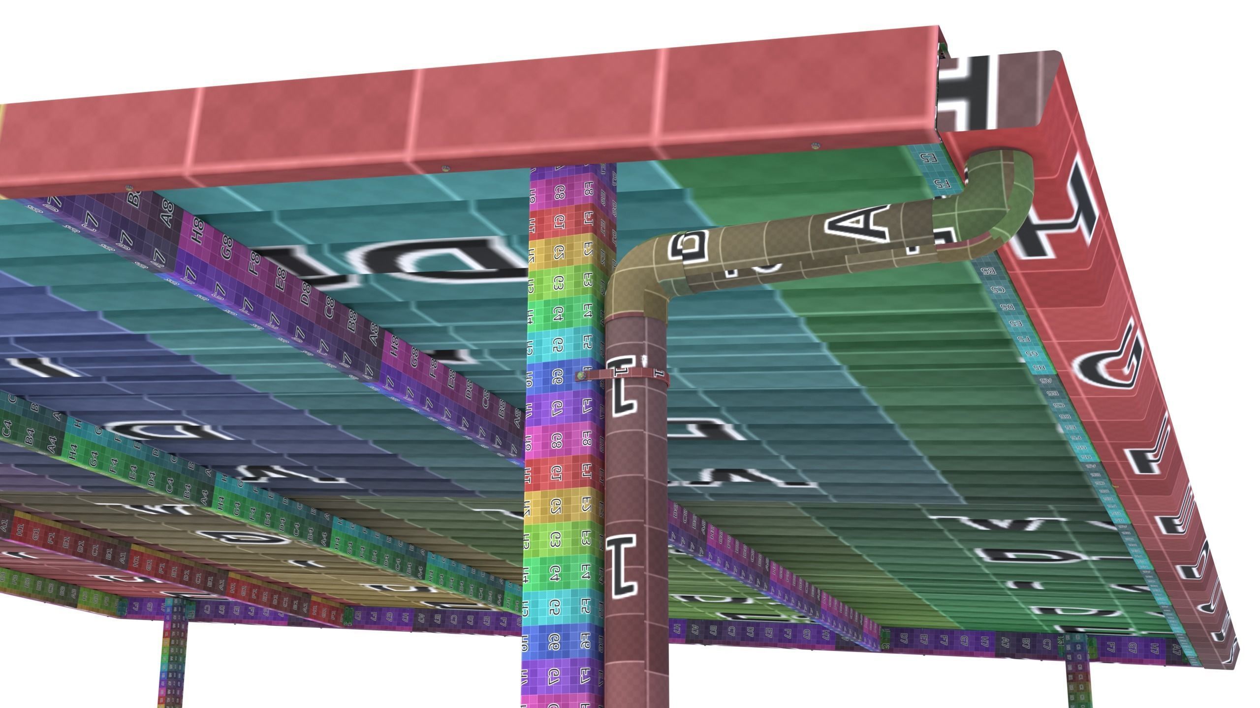 Flat Metal Carport 3D model_13