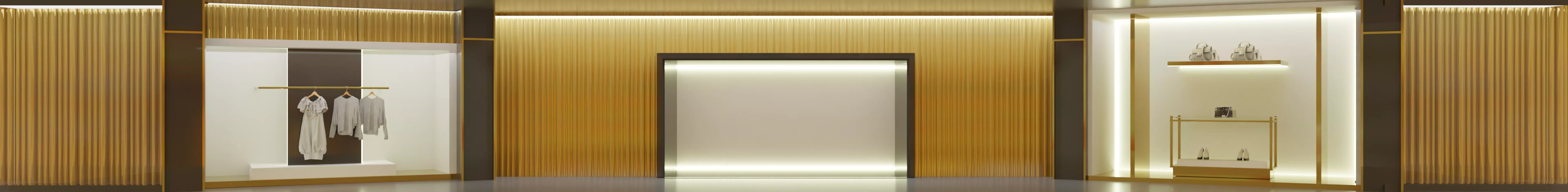 fashion shop goldwall  studio design Low-poly 3D model_0