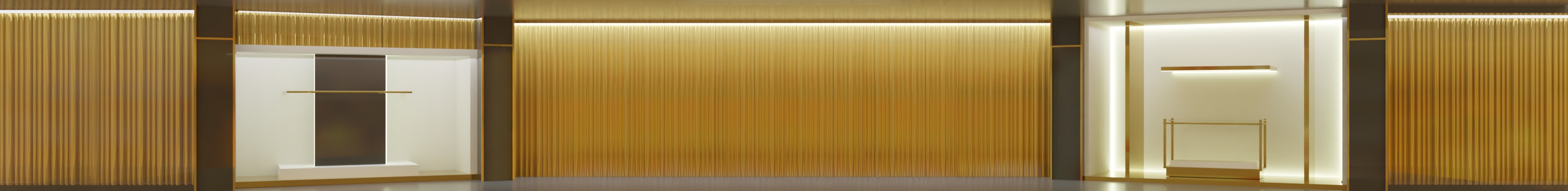 fashion shop goldwall  studio design Low-poly 3D model_1